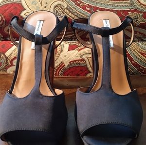 Open toe strap heels